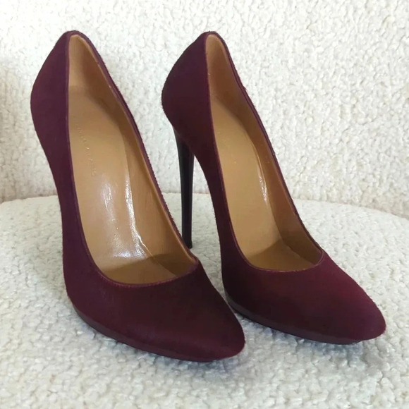 Balenciaga Deep Maroon Red Ponyhair Pumps/Heels - Picture 1 of 9
